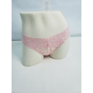 4 women's Light Pink Lace Thong Panties Lingerie Underwear one size fits All